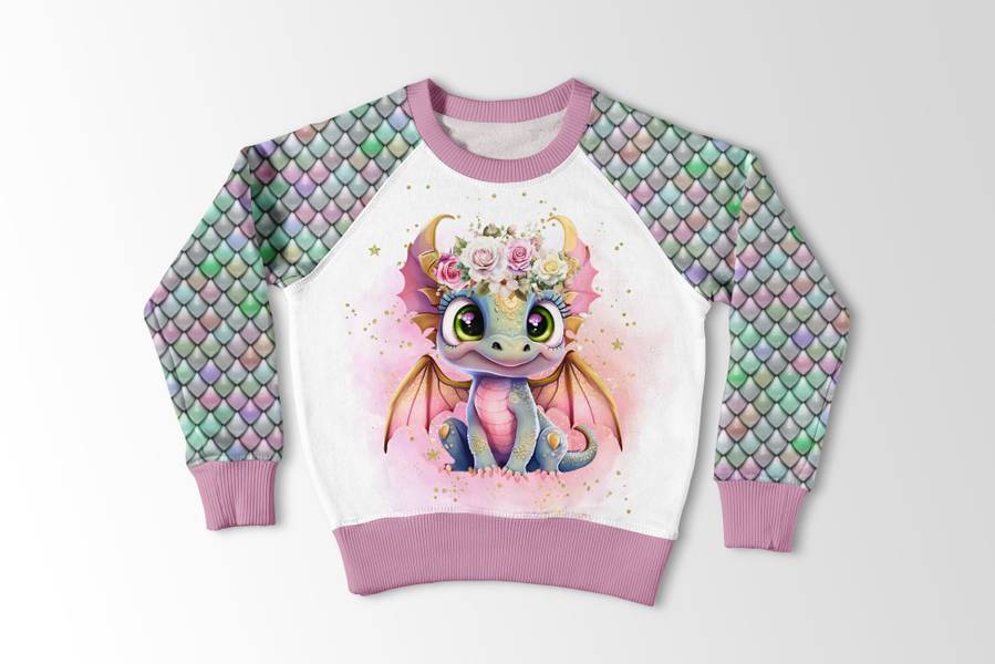 French terry Pastel Scales