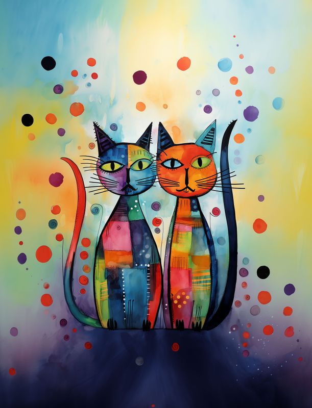 French terry panel Cats, str. XL