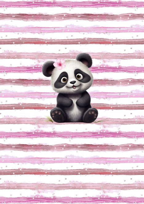 Hovedbilde Jersey panel Panda str.M, 40x60 cm