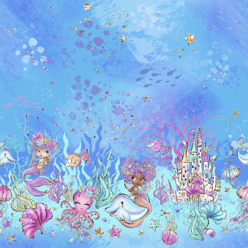 Jersey panel Havfrue 165x55 cm