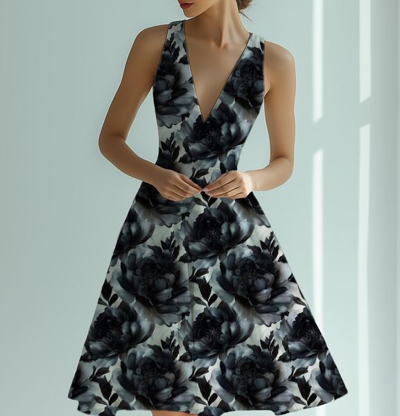 Viskosejersey T&aring;keblomst