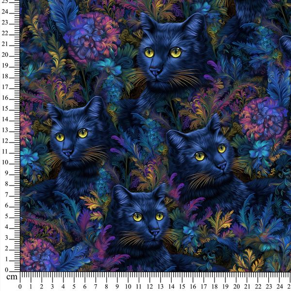 Viskosejersey Mystic Cat