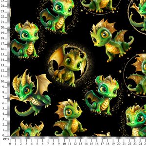 Hovedbilde French terry Gr&oslash;nn Drage