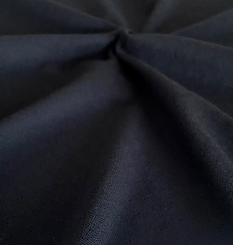 Pointoille Strikket Jersey Svart