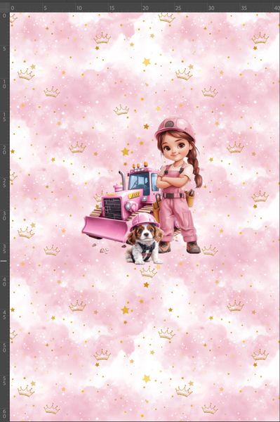 Jersey panel Rosa Byggeplass, str.M