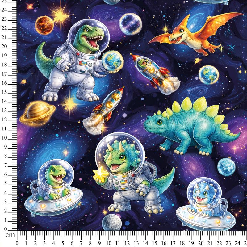 French terry Space Dino
